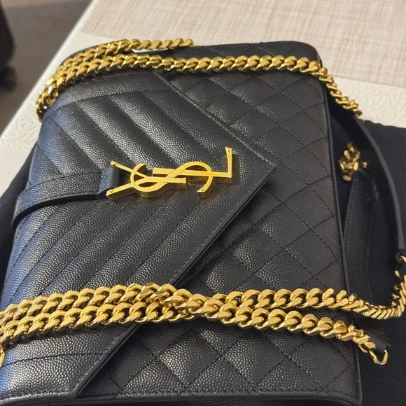 Yves Saint Laurent Paris Caviar leather Envelope bag - Picture 10 of 16